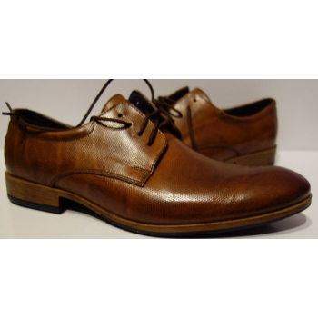 Buty męskie półbuty sznurowane bordo 40