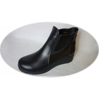Botki Damskie Czarne Koturn 3cm Nr.37