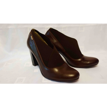 Eleganckie botki skórzane brąz 37