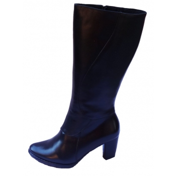 Eleganckie Kozaki Skórzane 38 cm - dla pań o szerokiej łydce