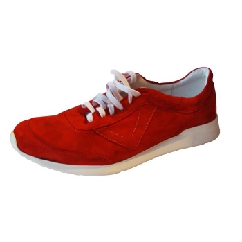 Czerwone sportowe adidasy z miękkiej skóry -40%