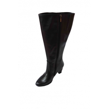 Eleganckie Kozaki Skóra Szeroka Cholewka 46 cm 39