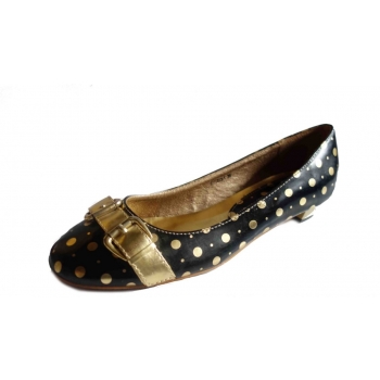 Elegancka balerinka 38 czarno złota