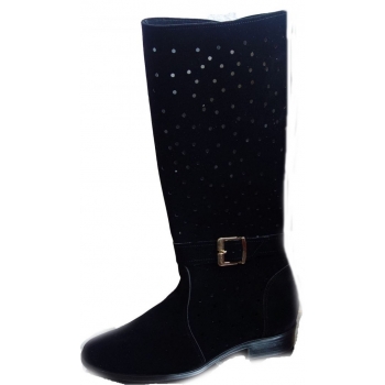 KOZAKI ZAMSZOWE AZURKOWE PŁASKI OBCAS 39