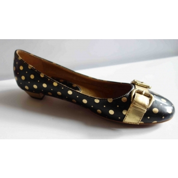 Elegancka balerinka 38 czarno złota