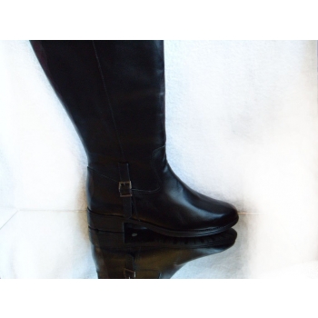 Eleganckie Skórzane Oficerki z Wysoką Cholewką