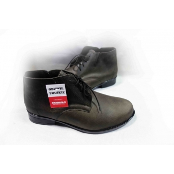 Kozaki Męskie na Szeroką Stopę - Zielone - Rozmiar 44