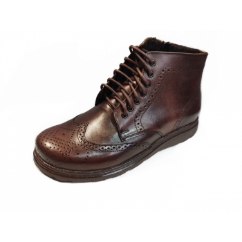 Bardzo Wygodne Kozaki Męskie, Brązowy, 43