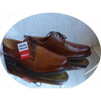 Buty Męskie Tęgość 3x H46 Brąz Koniak