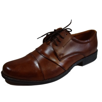 Męskie Skórzane Buty Szerokie H Koniak 43
