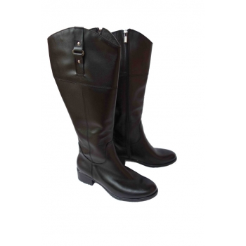 Buty Skóra Szeroka Cholewka 50cm 38