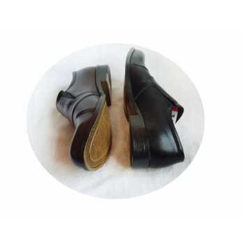 Skórzane Męskie Buty Tęgość H XX Czarny 39