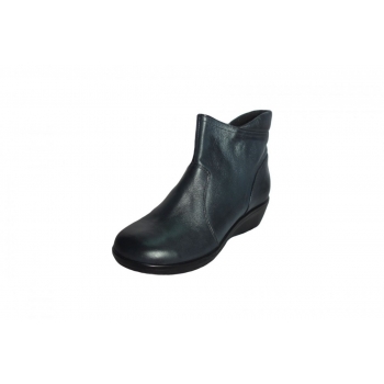 Botki szare na szerszą stopę, obcas 4,7 cm, polska produkcja