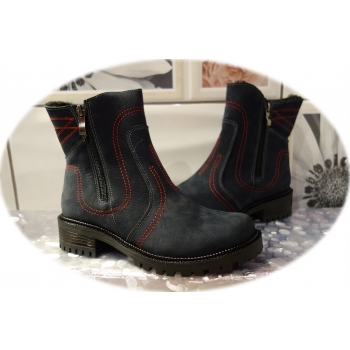 Trekkingi skórzane granatowe 36 cm
