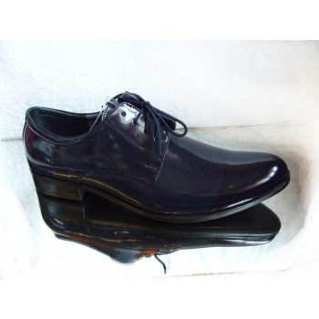 Eleganckie Męskie Buty Skórzane - Granat 45 cm