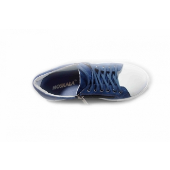 Buty Trampki Męskie Skórzane 39 Niebieskie