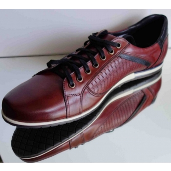 Eleganckie Buty Skórzane bordo 42