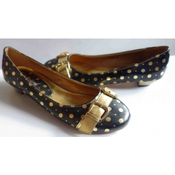 Elegancka balerinka 38 czarno złota