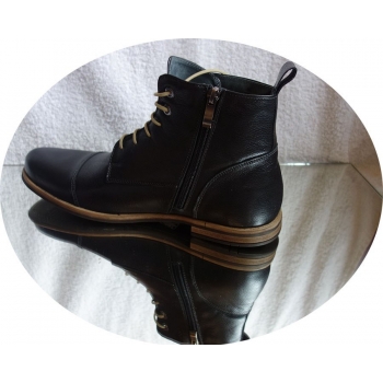 Eleganckie Skórzane Trzewiki Męskie (Czarny, ROZ. 43)