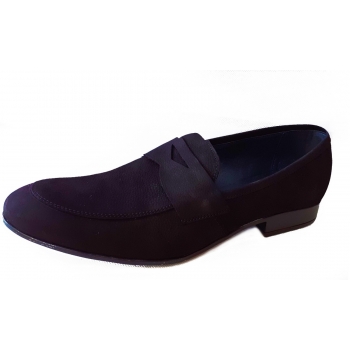 Eleganckie Skórzane Mokasyny Czarne 45