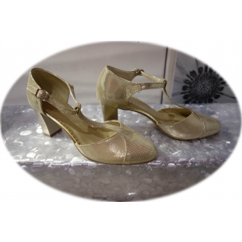 Eleganckie Sandały Damskie Beż 7cm 37