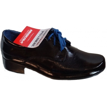 Eleganckie Półbuty Skórzane CZARNE 28