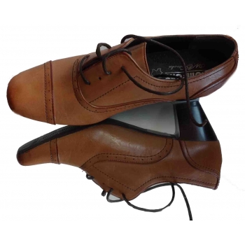 Eleganckie botki brązowe, skóra soft, rozmiar 38