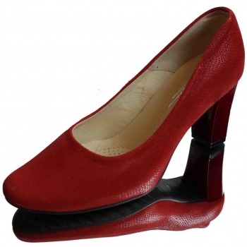 Eleganckie Czerwone Czółenko Skórzane 37