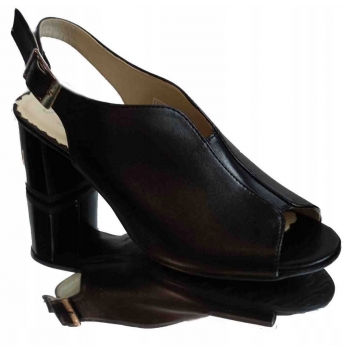 Eleganckie Skórzane Sandałki Fashion H-G Czarne 40