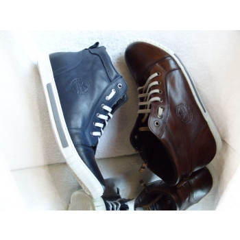 Trampki Granatowe Tramki Skóra 41