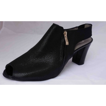 Eleganckie sandałki skórzane - Czarne 40