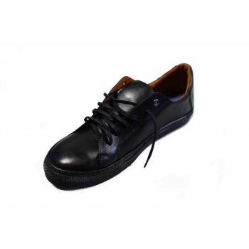 Buty sportowe TRAMPKI CZARNE skóra 45