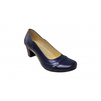 Eleganckie czółenka damskie granat skóra 5,8cm nr.40