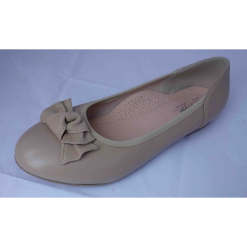 Baleriny damskie w kolorze beżowym