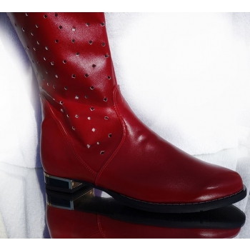 Eleganckie Kozaki Skórzane - Nr 36