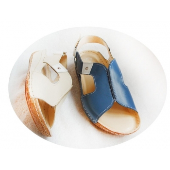 - SKÓRA sandał rzep BEŻ, 37 (30% OFF)