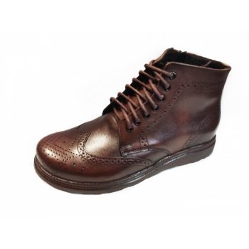 Bardzo Wygodne Kozaki Męskie, Brązowy, 43