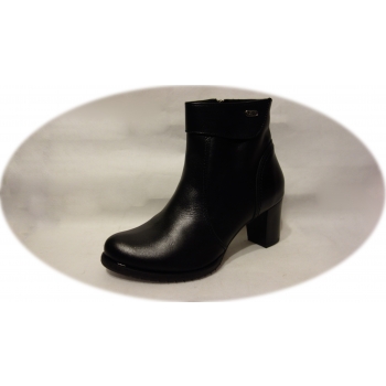 Eleganckie botki damskie, czarny kolor 37