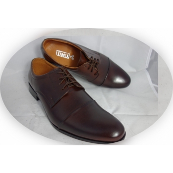 Eleganckie półbuty skórzane brązowe 40