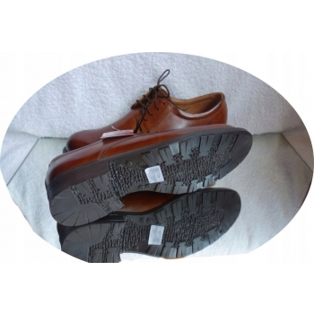 Męskie szerokie buty skórzane, rozmiar 39, brązowy