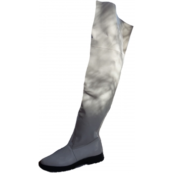 Kozaki białe szeroka cholewka obwód 48cm -45