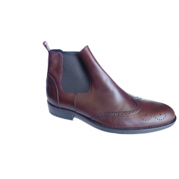 Eleganckie Skórzane Sztyblety Śliwkowe - Nr 41