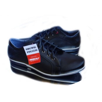 Męskie Buty Skórzane CZARNE | Rozmiar 39