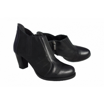 Czarne Botki Skóra Naturalna 7,2 cm - Nr. 37