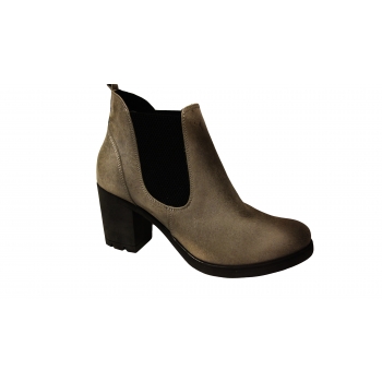 Stylowe botki damskie - popiel 7,5cm (39)