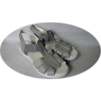 Sandały skórzane na szerszą stopę, 40