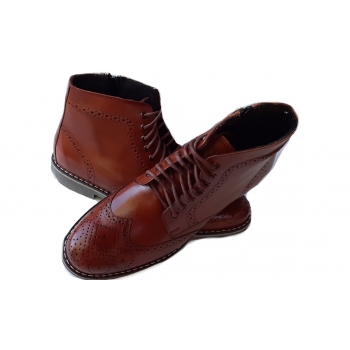 Eleganckie trzewiki skórzane dla mężczyzn, rozmiar 45