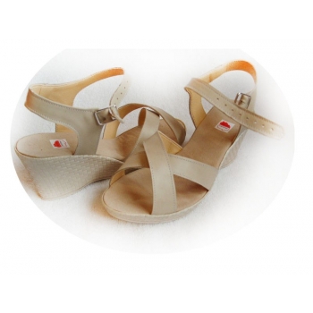 Skórzane Sandały Beżowe G i H 41