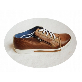 Skórzane Półtrampki Granat 43