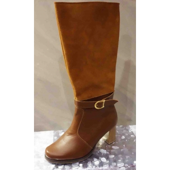 KOZAKI Skóra Welur Szeroka Cholewka 44cm 39